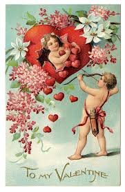 Cherub Vintage Postcard Valentine
